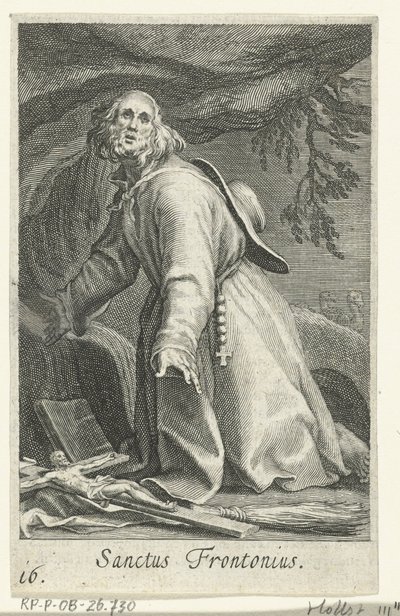 Heilige Frontonius van Egypte als kluizenaar door Boëtius Adamsz. Bolswert