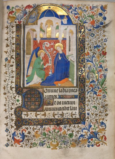 Getijdenboek Gebruik van Parijs: Aankondiging door Boucicaut Master