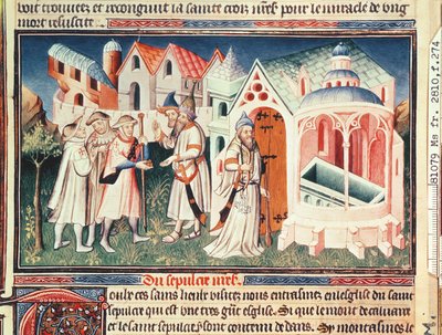 Ms Fr 2810 fol.274, Pelgrims voor de Heilig Grafkerk van Jeruzalem, uit 