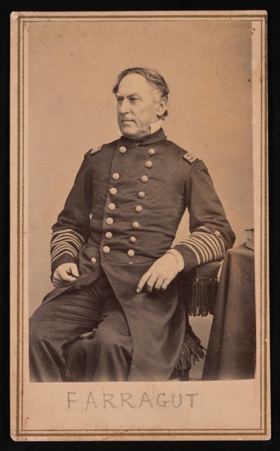 Portret van David Glasgow Farragut 1801-1870, voor 1870 door Brady