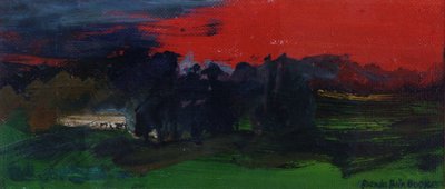 Landschap met een Rode Lucht door Brenda Brin Booker