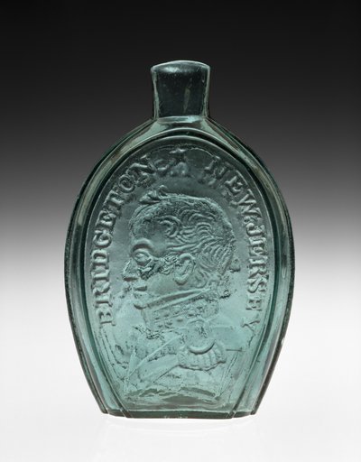 Gegraveerde Fles door Bridgeton Glass Works