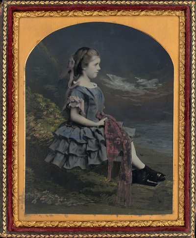 Portret van een Meisje door British 19th Century