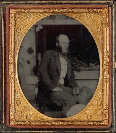 Portret van een man,c. 1860 (foto) door British Photographer