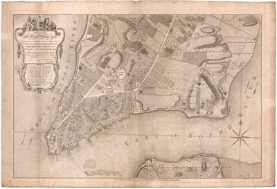 Een plan van de stad New York door British School