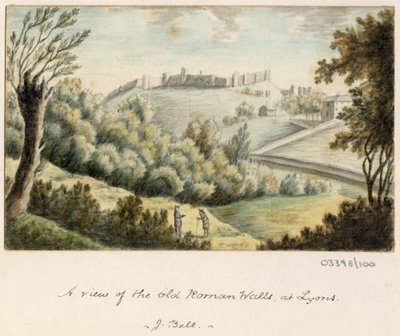 Een reeks schetsen, uitzichten in Groot-Brittannië, het Continent en Amerika 1772-1778 (aquarel) door British School
