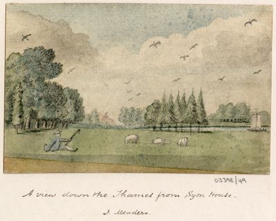 Een reeks schetsen, uitzichten in Groot-Brittannië, het Continent en Amerika 1772-1778 (aquarel) door British School