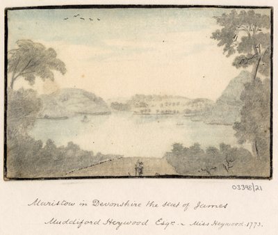Een reeks schetsen, uitzichten in Groot-Brittannië, het Continent en Amerika 1772-1778 (aquarel) door British School