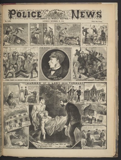 Voorpagina van Illustrated Police News, 29 november 1884 door British School