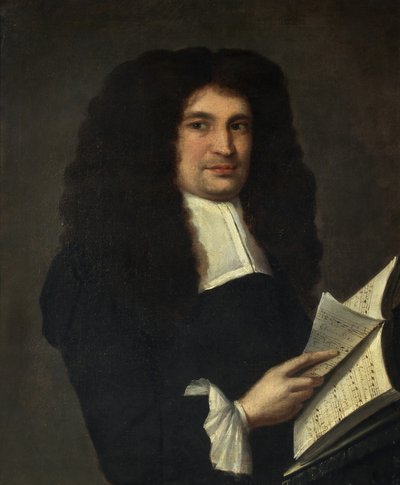 Portret van een Man met een Muziekboek, c.1700 door British School