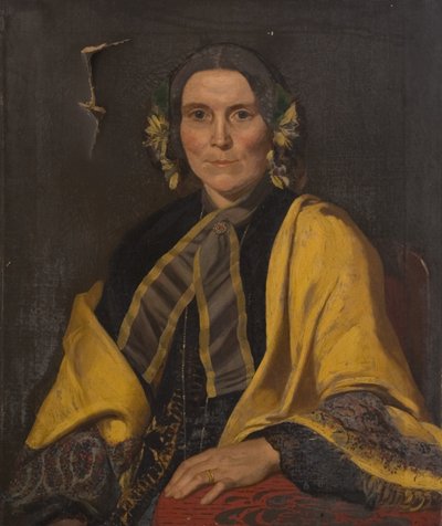 Portret van een onbekende vrouw, ca. 1840 door British School