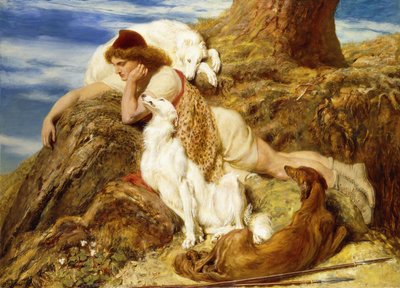 Endymion "Ah! well-a-day, Why should our young Endymion pine away"-Keats door Briton Riviere
