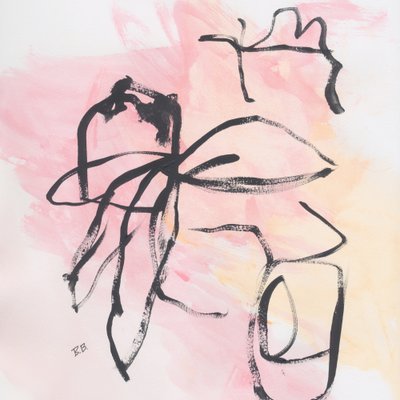 Vloeibaar roze abstract door Bronwyn Baker