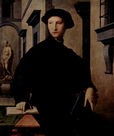 Portrait of Ugolino Martelli (1519-1592) door Bronzino