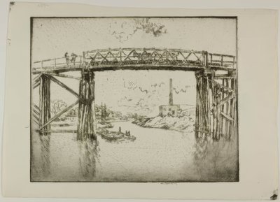 Chicago - Aken op de North Branch door Bror Julius Olsson Nordfeldt