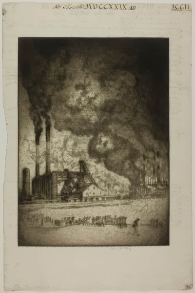 Chicago - Vijf uur - 92nd St door Bror Julius Olsson Nordfeldt