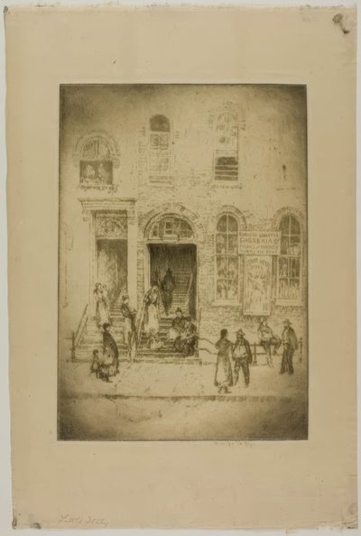 Chicago - Little Italy, Grand Ave door Bror Julius Olsson Nordfeldt