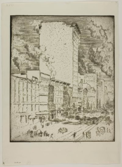 Chicago - State Street door Bror Julius Olsson Nordfeldt