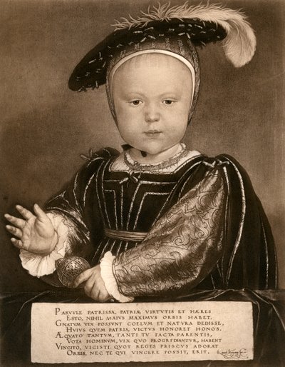 Prins Edward, later koning Edward VI, ca. 1540, 1902 door Bruckmann