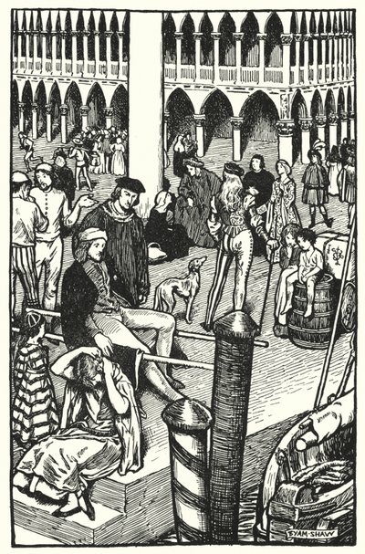 Illustratie voor The Cloister and The Hearth door Charles Reade (litho) door Byam (after) Shaw