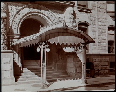 Ingang van het Hotel Earlington, 55 West 27th Street, New York, 1906 door Byron Company