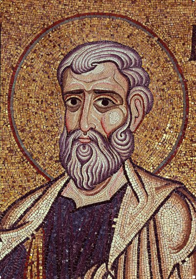 De profeet Haggai (detail) door Byzantine School