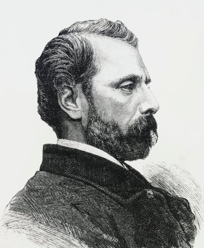 Portret van Agostino Bertani (1812-1886) in 1860, Italiaanse arts en patriot, gravure door J.B. and Brown J. Rowbotham