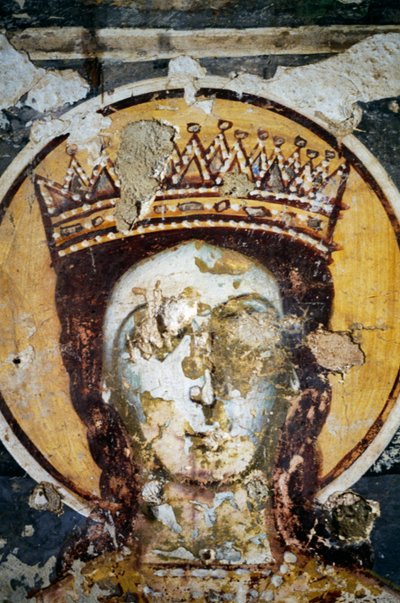 Heilige, fresco in de kerk van Agios Ioannis Prodromos door J.B. and Brown J. Rowbotham