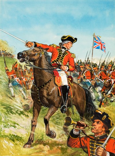 Amerikaanse Onafhankelijkheidsoorlog (gouache op papier) door C.L. Doughty