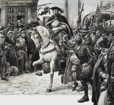 John Dudley, hertog van Northumberland (gouache op papier) door C.L. Doughty