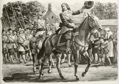 John Hampden (kleurenlitho) door C.L. Doughty