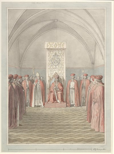 Oprichting van de Orde van de Olifant door Christoffer Wilhelm Eckersberg
