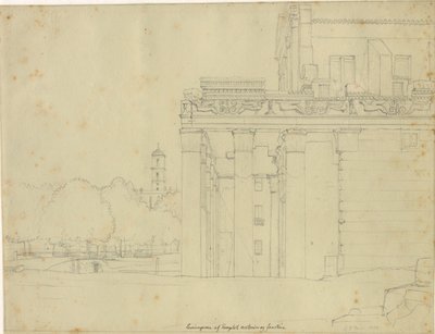 Een Deel van de Via Sacra, op het Forum Romanum met de Tempel van Antonius en Faustina en Uitzicht op Campidoglio, Rome door Christoffer Wilhelm Eckersberg