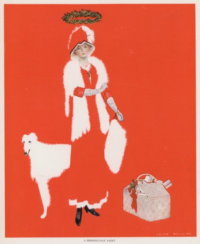 Coles Phillips Meisje, Een Hedendaagse Heilige (kleur litho) door C. Coles Phillips