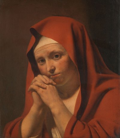 Biddende vrouw door Caesar Boëtius van Everdingen (circle of)