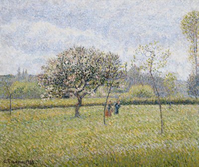Appelboom in bloei in Eragny, 1888 door Camille Jacob Pissarro