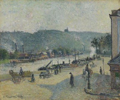 Lafayette Place, Rouen, 1883 door Camille Jacob Pissarro
