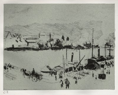 Quai Boieldieu in Rouen door Camille Jacob Pissarro