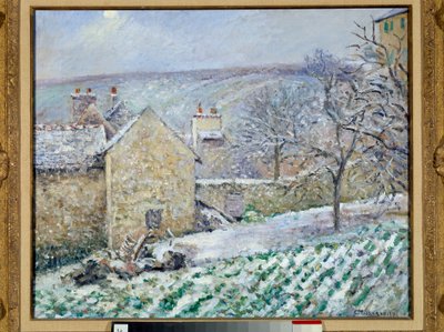 Sneeuweffect bij de Hermitage door Camille Jacob Pissarro