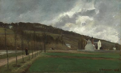 De Oevers van de Marne in de Winter, 1866 door Camille Jacob Pissarro
