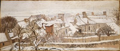 De Vier Seizoenen: Winter, 1872 door Camille Jacob Pissarro