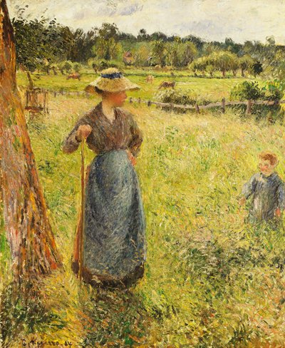 De hooier, 1884 door Camille Jacob Pissarro