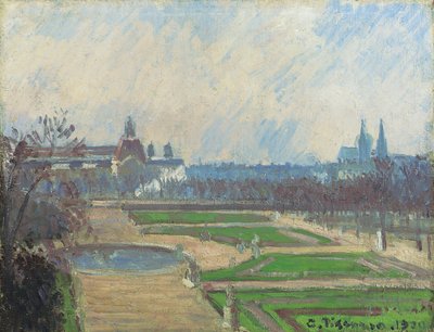 De Tuilerieën en het Louvre, 1900 door Camille Jacob Pissarro