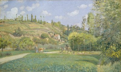 Een koeherder in Valhermeil, Auvers-sur-Oise, 1874 door Camille Jacob Pissarro