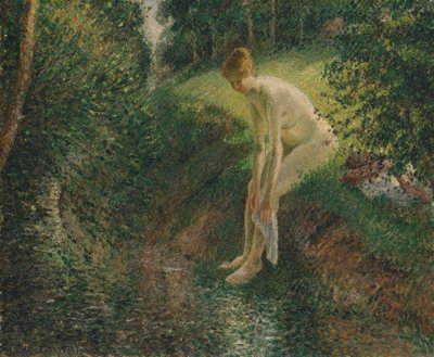 Bader in het bos, 1895 door Camille Jacob Pissarro