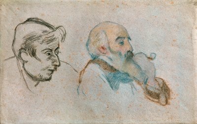 Dubbelportretten van Gauguin en Pissarro ... door Camille Pissarro