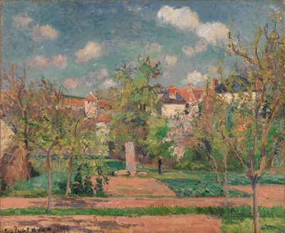 Tuin in volle zon door Camille Pissarro