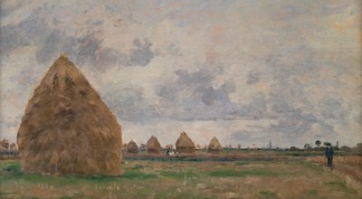 Landschap met Hooibergen door Camille Pissarro