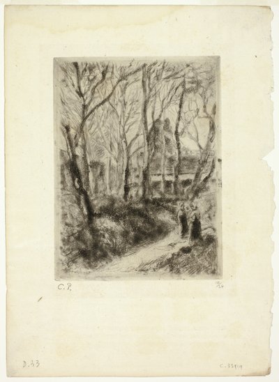 Pad bij Pontoise door Camille Pissarro