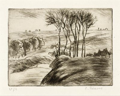 Landschap in Osny door Camille Pissarro